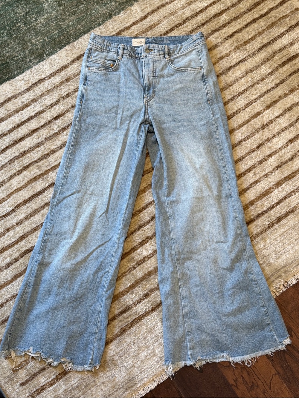 Pilcro Light Blue Denim Wide Leg Jeans